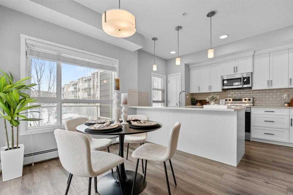 Bright kitchen with dining nook